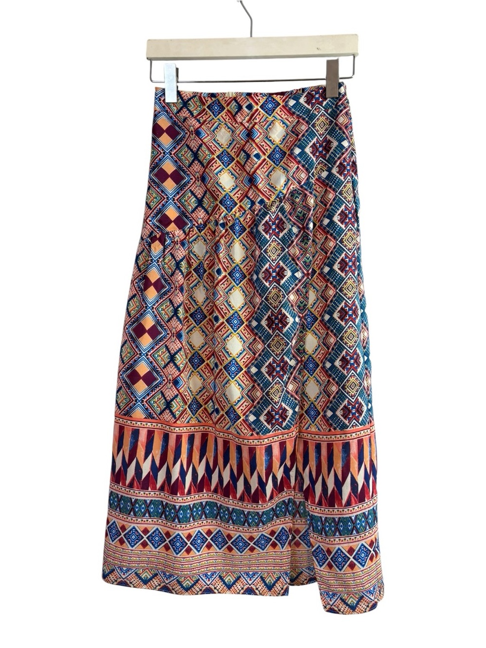 HD in Paris Anthropologie Wrapped Silk Skirt size US 2 Faux Wrap Skirt